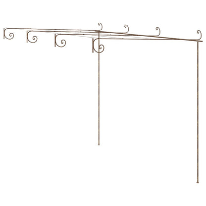 Pérgola De Jardín Marrón Antiguo 4X3X2,5 M Hierro