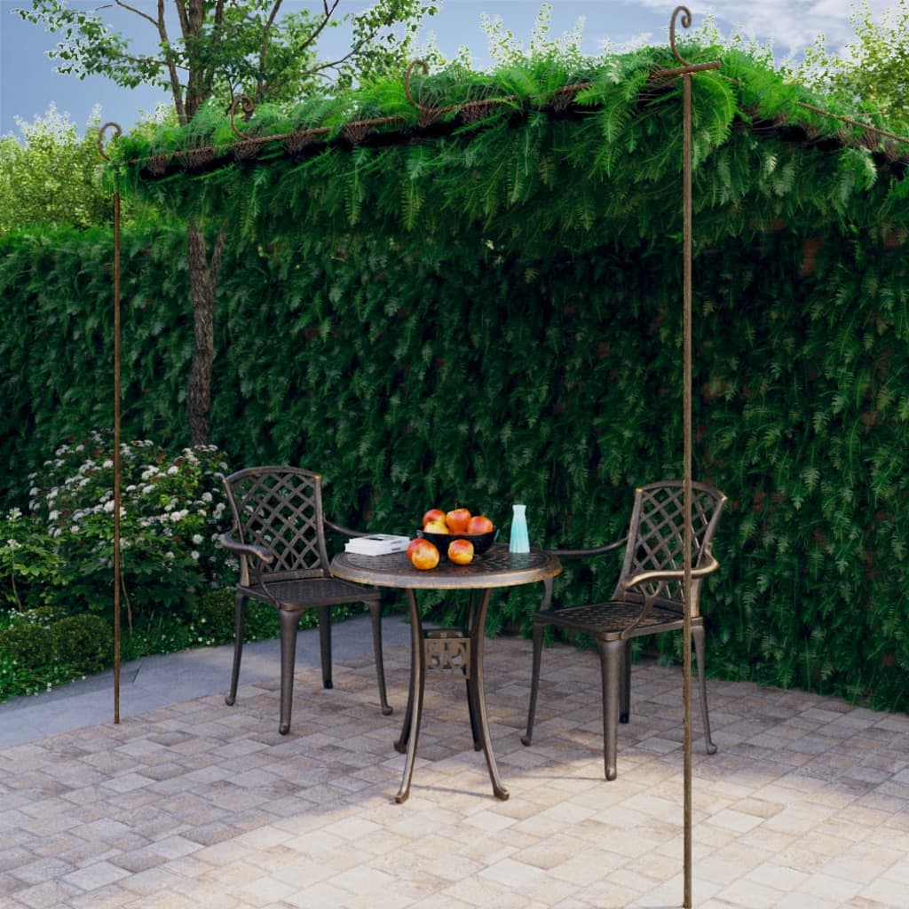 Pérgola De Jardín Marrón Antiguo 4X3X2,5 M Hierro