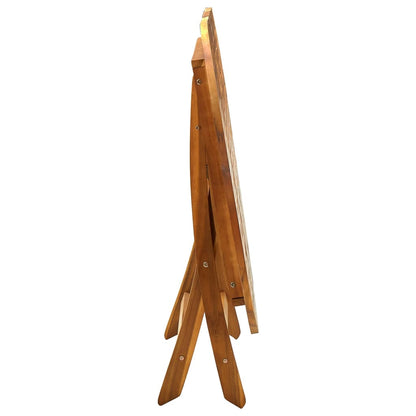 Mesa De Jardín Plegable Madera Maciza De Acacia