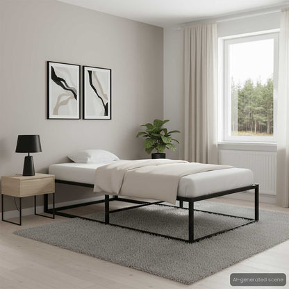 Estructura De Cama Sin Colchón De Metal