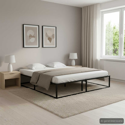 Estructura De Cama Sin Colchón De Metal