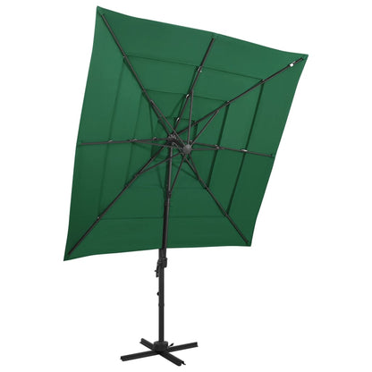 Sombrilla De Jardín 4 Niveles Palo De Aluminio 250X250 Cm