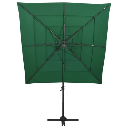 Sombrilla De Jardín 4 Niveles Palo De Aluminio 250X250 Cm