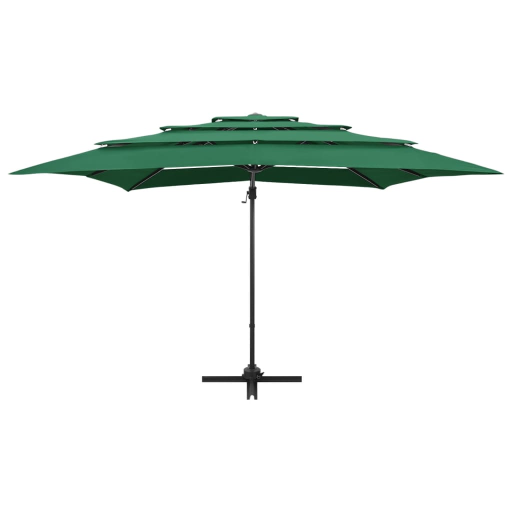 Sombrilla De Jardín 4 Niveles Palo De Aluminio 250X250 Cm