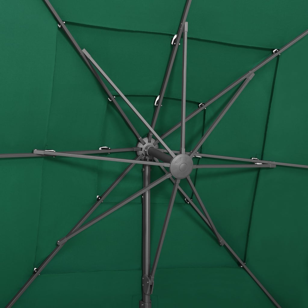 Sombrilla De Jardín 4 Niveles Palo De Aluminio 250X250 Cm