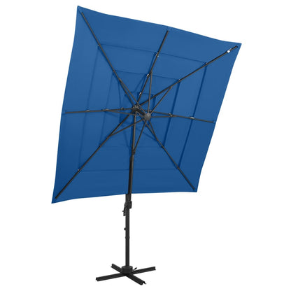 Sombrilla De Jardín 4 Niveles Palo De Aluminio 250X250 Cm