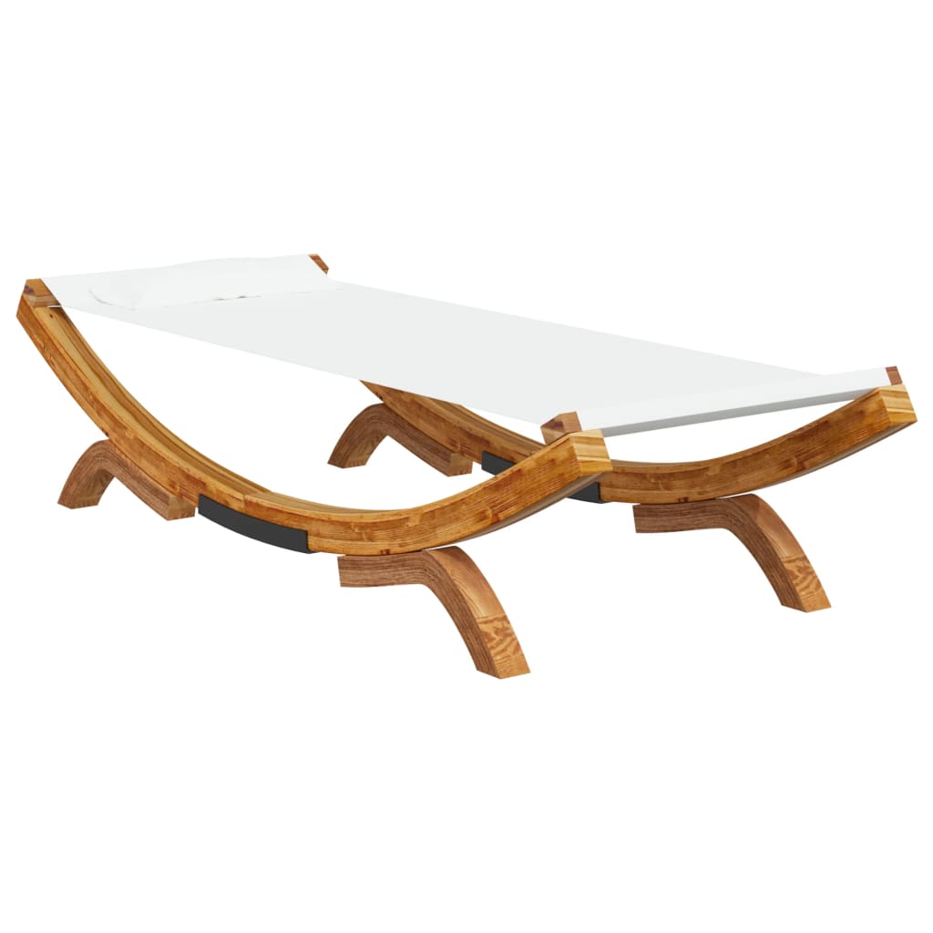 Tumbona De Madera Maciza Curvada 100X188,5X44 Cm