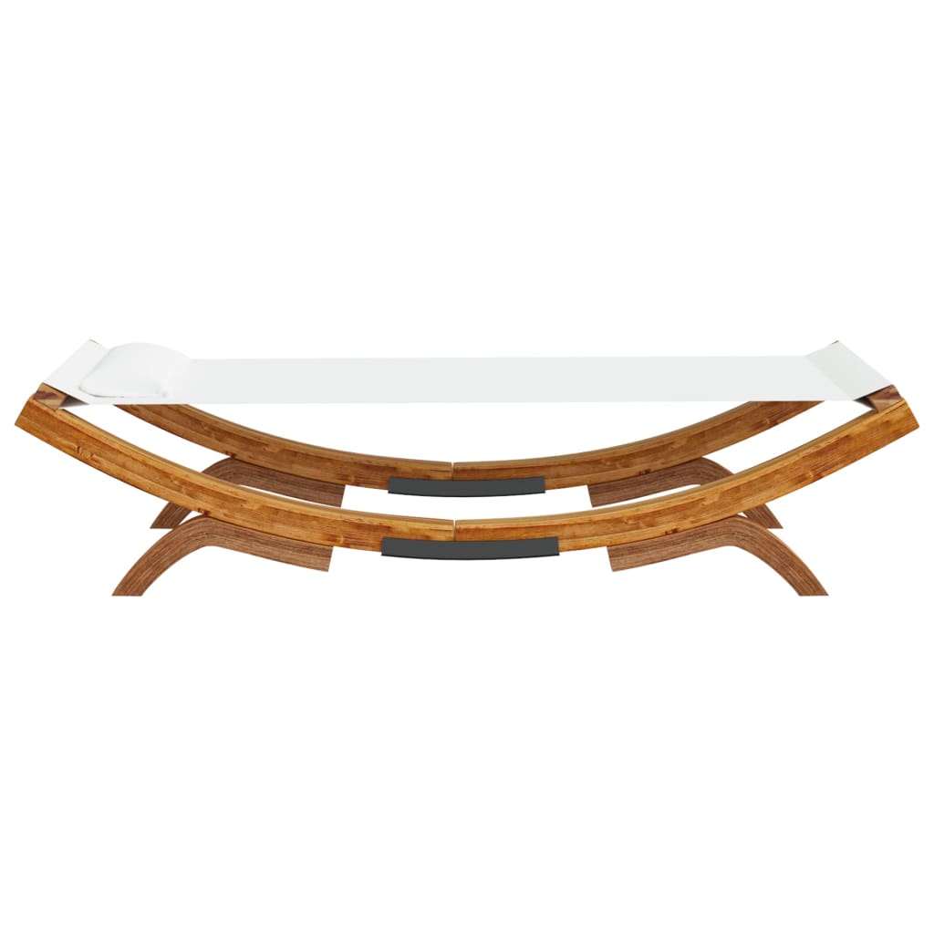 Tumbona De Madera Maciza Curvada 100X188,5X44 Cm