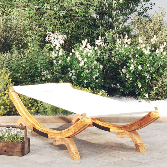 Tumbona De Madera Maciza Curvada 100X188,5X44 Cm