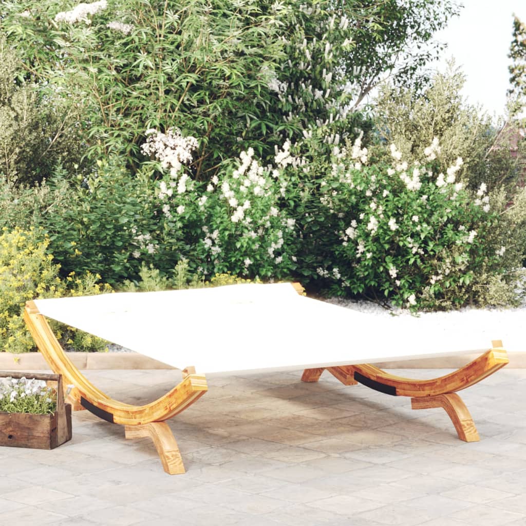 Tumbona De Madera Maciza Curvada 100X188,5X44 Cm