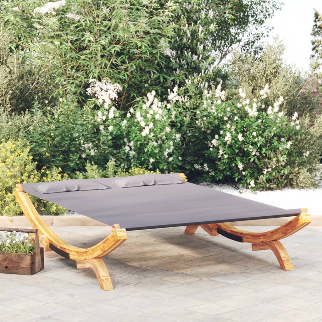 Tumbona De Madera Maciza Curvada 100X188,5X44 Cm