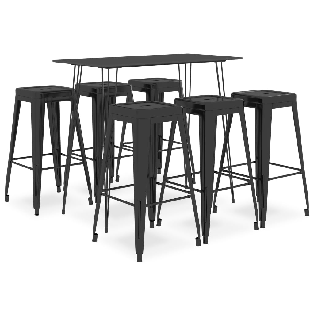 Mesa Alta Y Taburetes De Bar 7 Piezas
