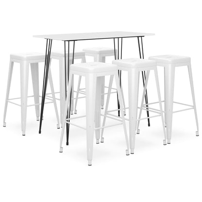 Mesa Alta Y Taburetes De Bar 7 Piezas