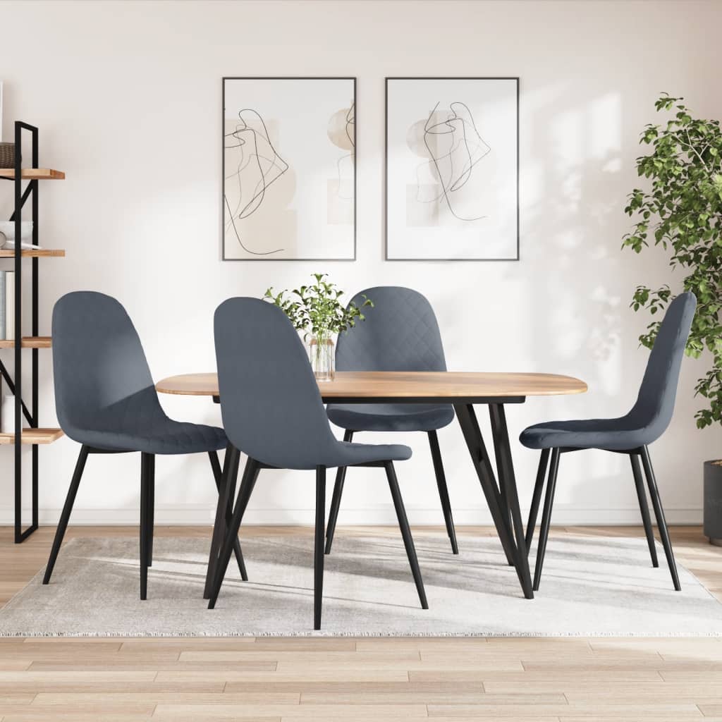 Sillas De Comedor 4 Uds Terciopelo