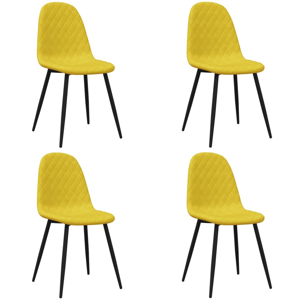Sillas De Comedor 4 Uds Terciopelo