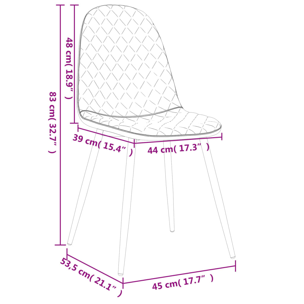 Sillas De Comedor 4 Uds Terciopelo