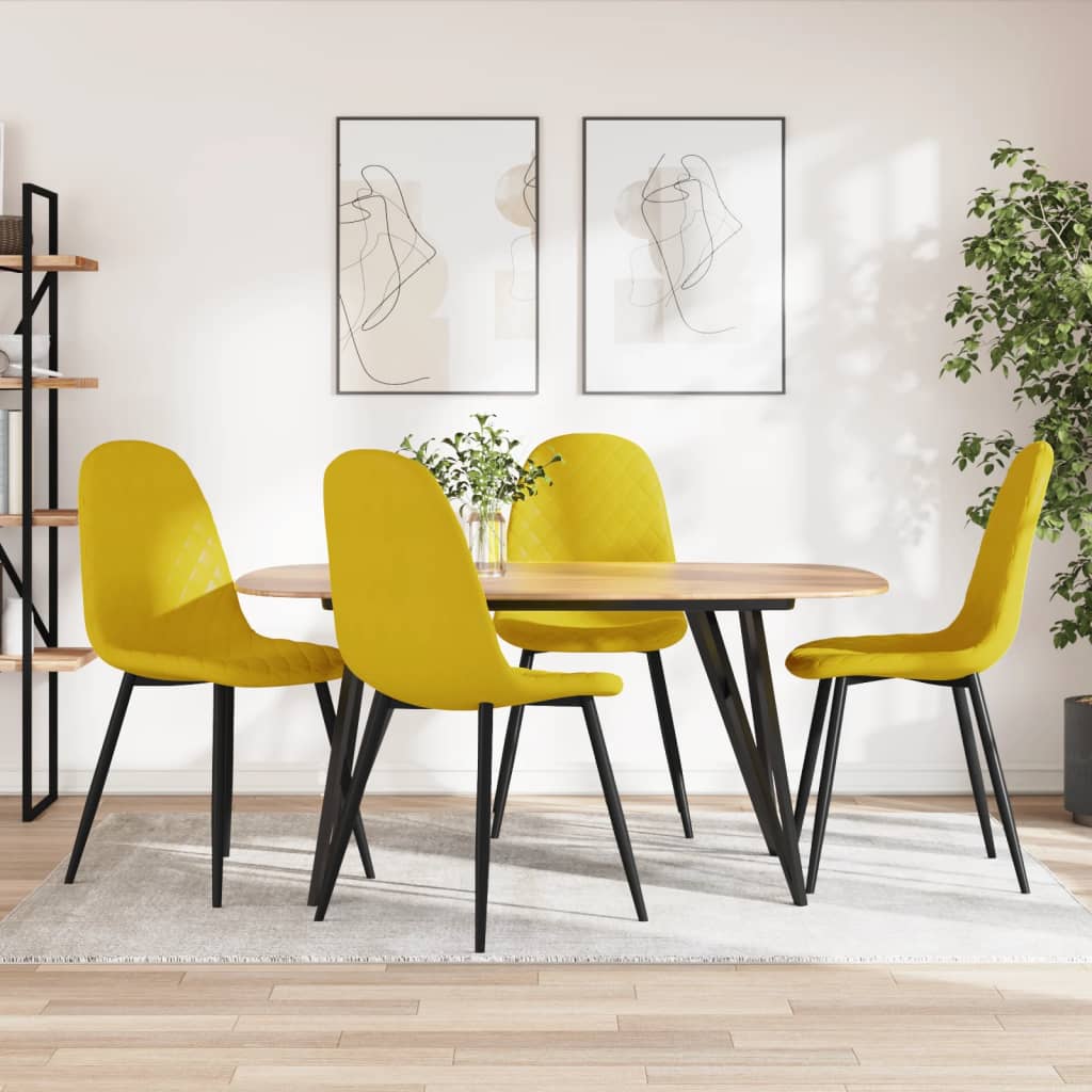Sillas De Comedor 4 Uds Terciopelo