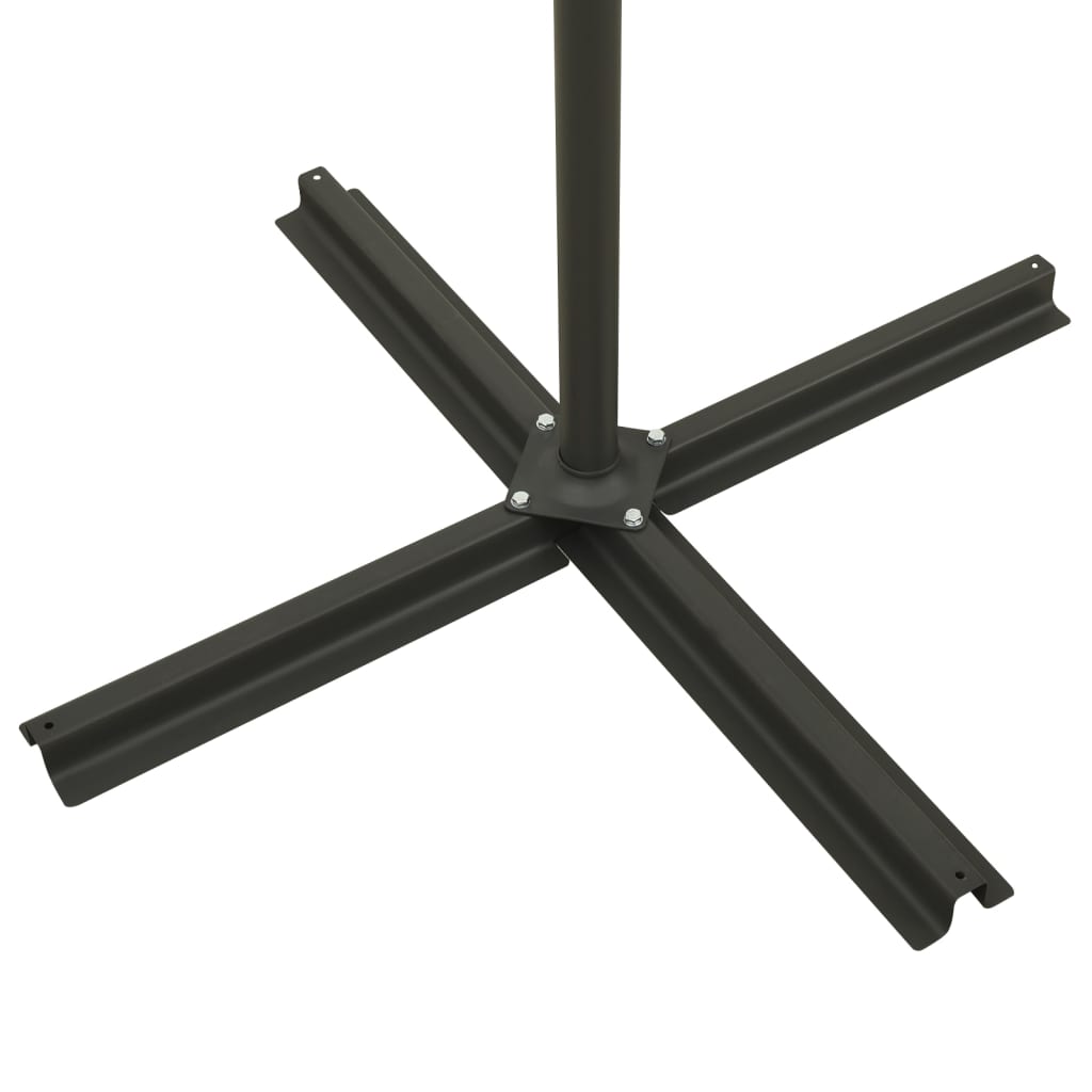 Sombrilla De Jardín Voladiza Con Palo Y Luces Led 300 Cm