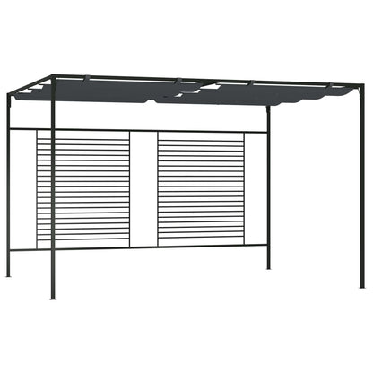 Cenador Con Techo Retráctil Gris Taupe 3X4X2,3 M 180 G/M²