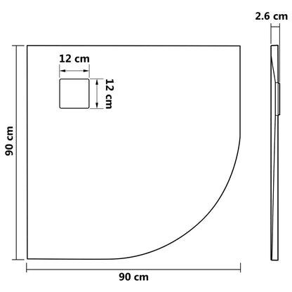 Plato De Ducha Smc 90X90 Cm