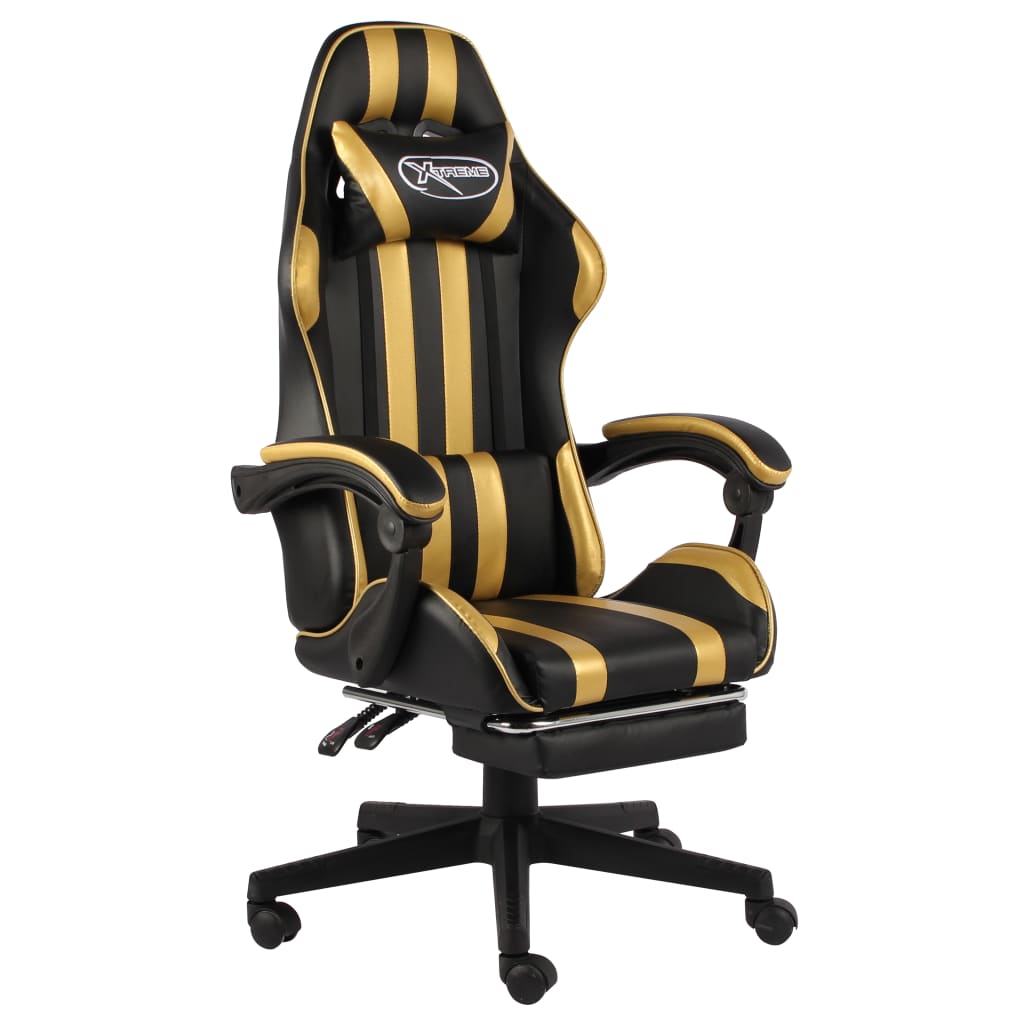 Silla Gaming De Cuero Sintético Negro Y
