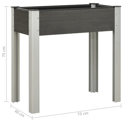 Mesa De Cultivo Para Jardín Wpc Gris