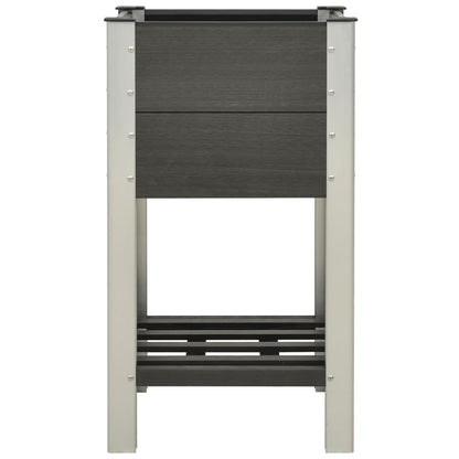 Mesa De Cultivo Para Jardín Con Estante Wpc Gris