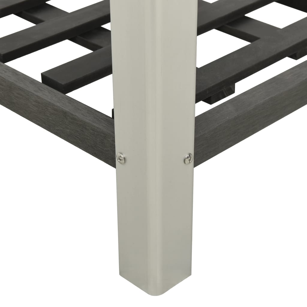 Mesa De Cultivo Para Jardín Con Estante Wpc Gris