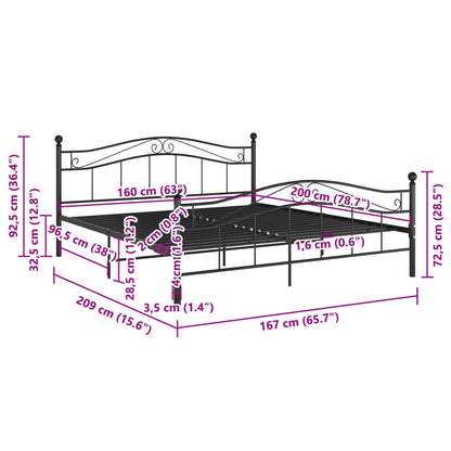 Estructura De Cama Sin Colchón Metal