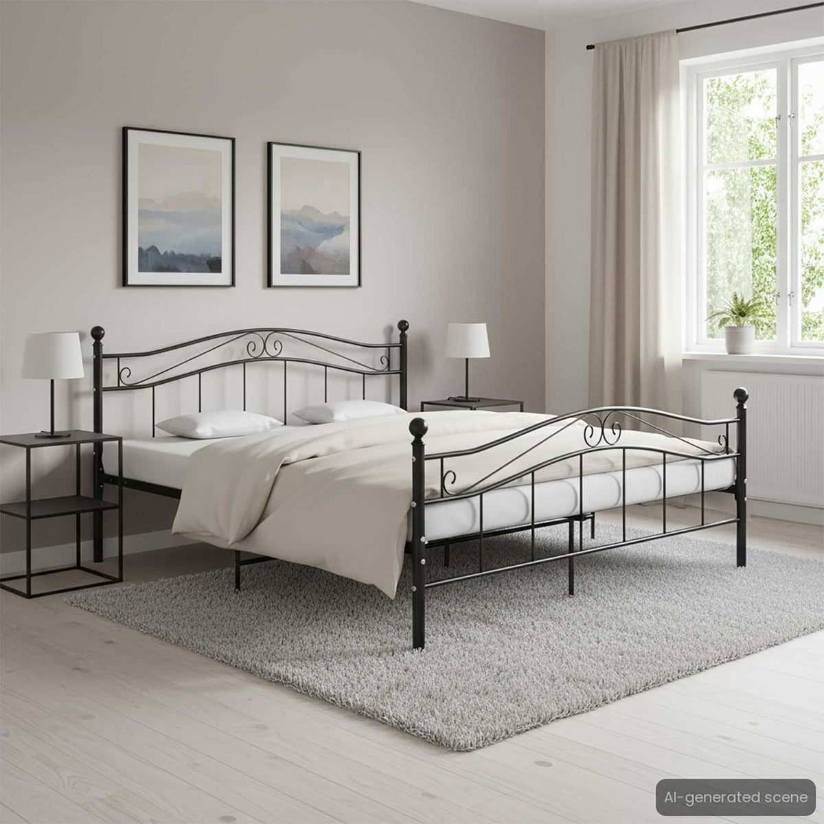 Estructura De Cama Sin Colchón Metal