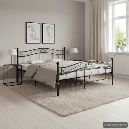 Estructura De Cama Sin Colchón Metal