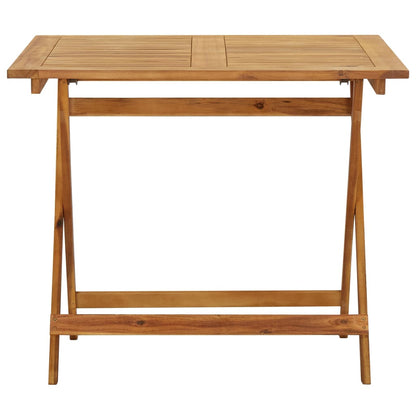 Mesa Plegable De Jardín De Madera Maciza De Acacia 90X90X75 Cm