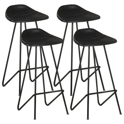 Taburetes De Cocina 2 Unidades Cuero Auténtico
