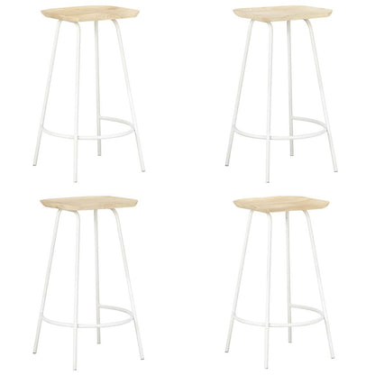 Taburetes De Cocina 2 Unidades Madera Maciza De Mango