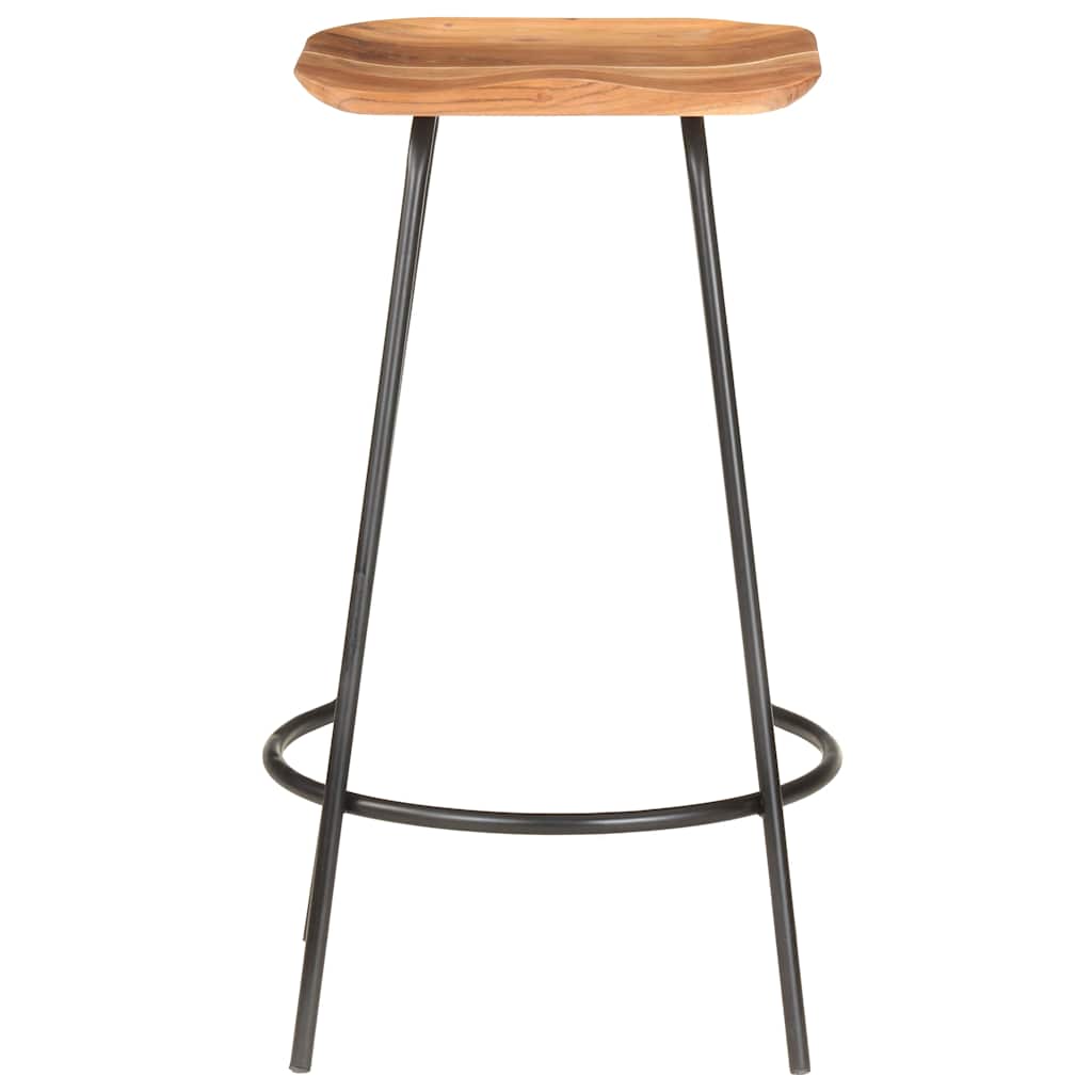 Taburetes De Cocina 4 Unidades Madera Maciza De Acacia