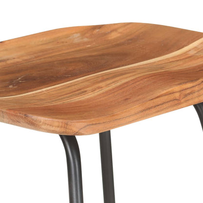 Taburetes De Cocina 4 Unidades Madera Maciza De Acacia