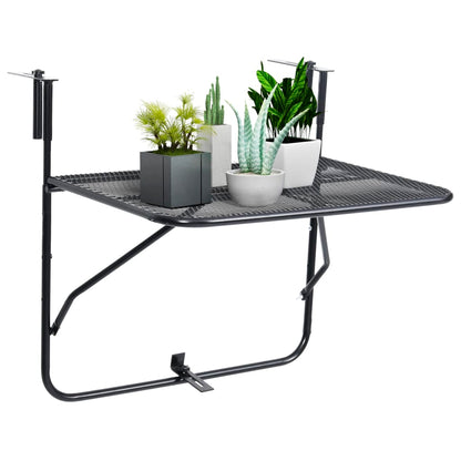 Mesa De Balcón De Acero 60X40 Cm