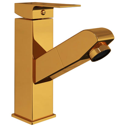 Grifo De Lavabo De Baño Con Función Extraíble Negro 157X172 Mm