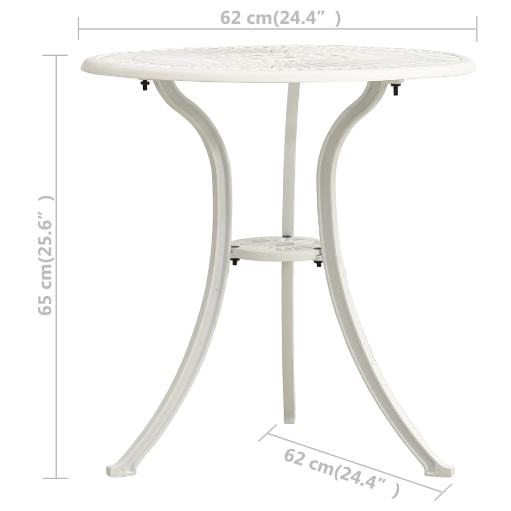 Mesa De Jardín Aluminio Fundido 62X62X65 Cm
