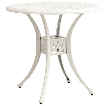 Mesa De Jardín Aluminio Fundido Blanca