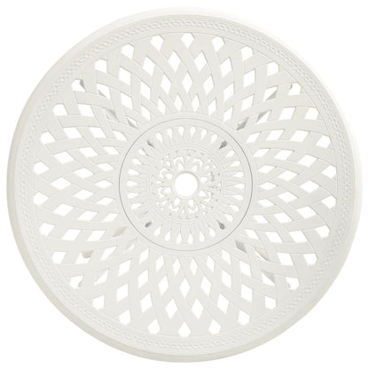 Mesa De Jardín Aluminio Fundido Blanca