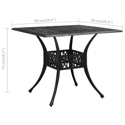 Mesa De Jardín Aluminio Fundido 90X90X73 Cm