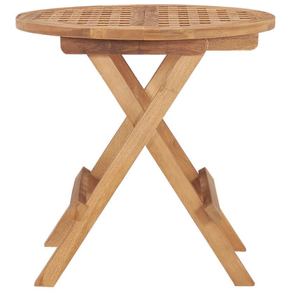 Mesa Plegable De Jardín Madera Maciza De Teca 50X50X50 Cm