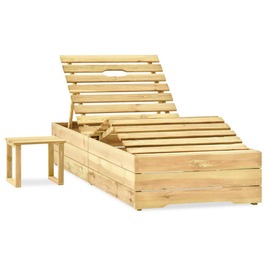 Tumbona Madera De Madera De Pino Impregnada Verde