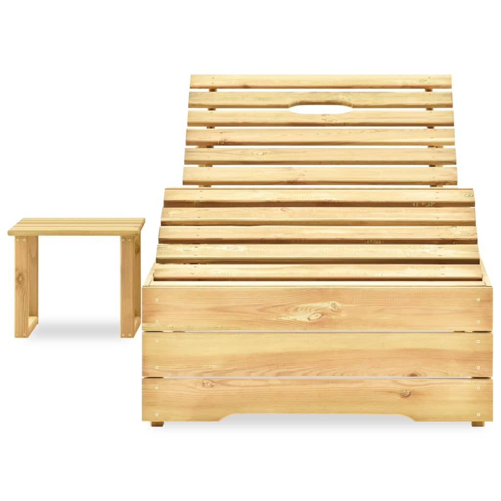 Tumbona Madera De Madera De Pino Impregnada Verde