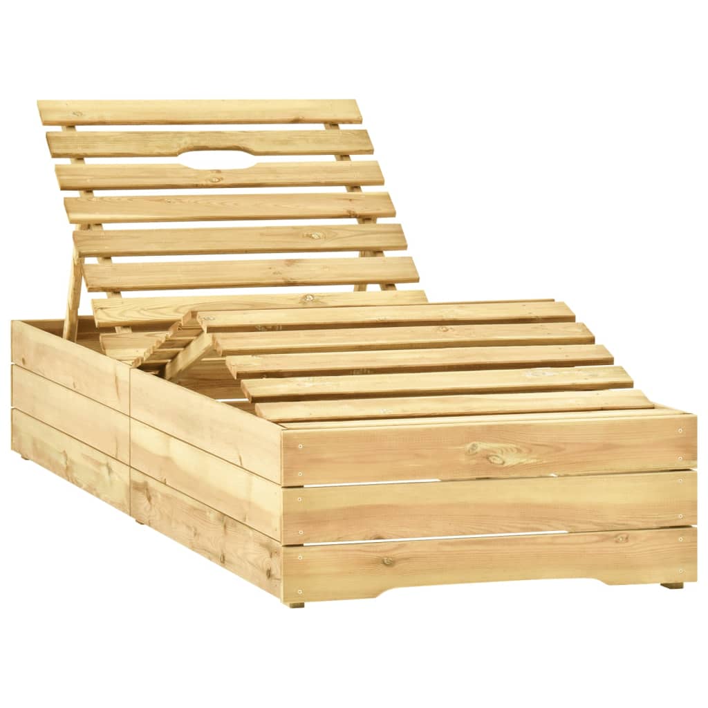 Tumbona Madera De Madera De Pino Impregnada Verde