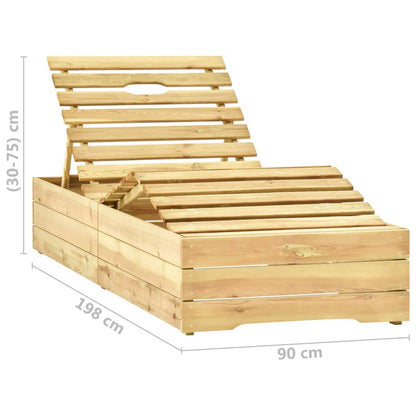 Tumbona Madera De Madera De Pino Impregnada Verde