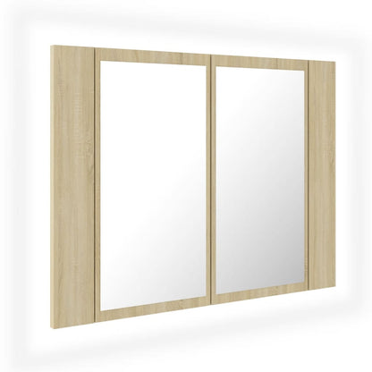 Armario Espejo De Baño Led Acrílico 60X12X45 Cm
