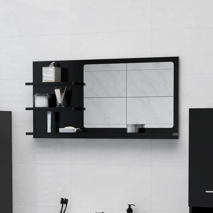 Armario De Baño Con Espejo De 90X11X45 Cm Madera De Ingeniería