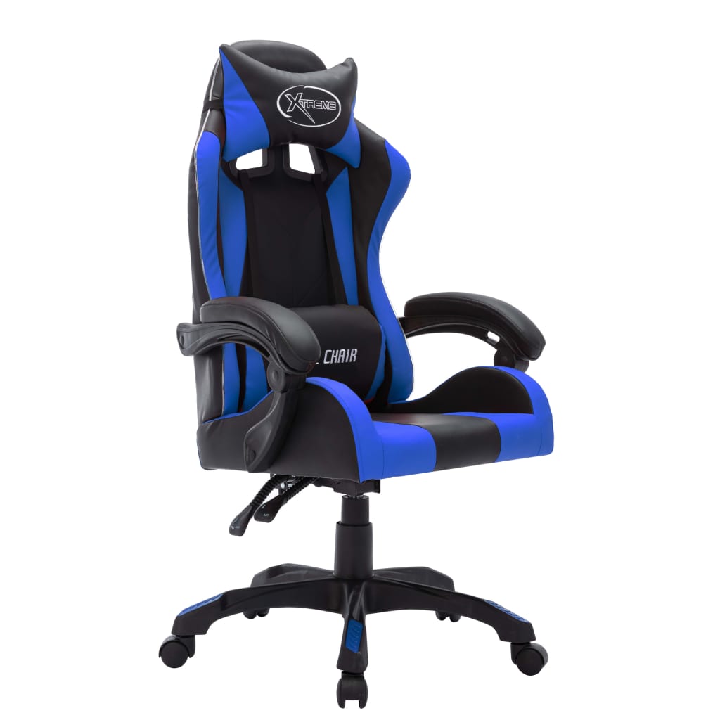 Silla Gaming Con Luces Led Rgb Cuero Sintético